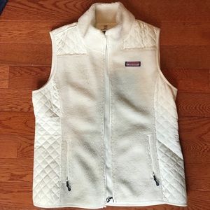 Vineyard Vines White Fleece Performance Vest